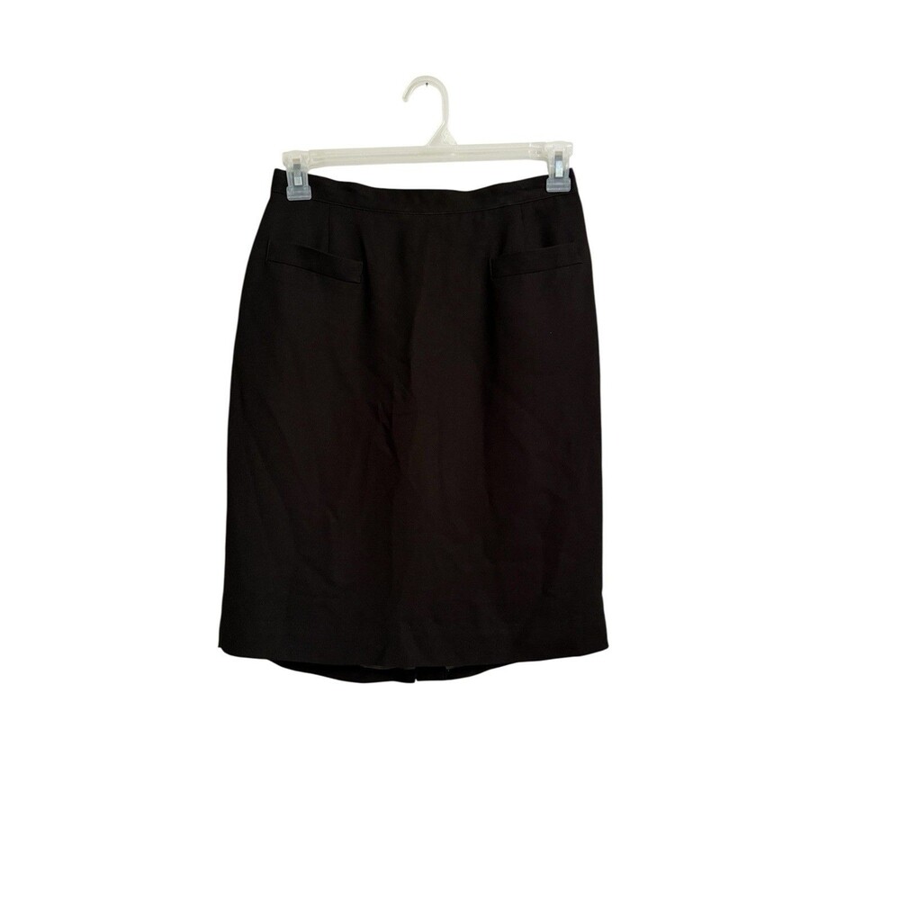 Jacqueline Ferrar Pencil Skirt Size 12 Vintage Black  Office Career Made In USA